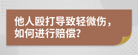 他人殴打导致轻微伤，如何进行赔偿？