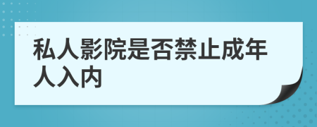 私人影院是否禁止成年人入内