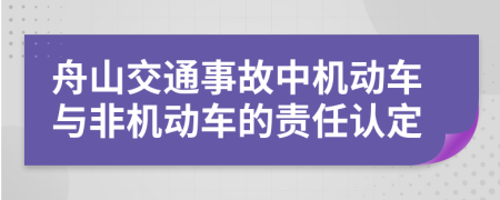 舟山交通事故中机动车与非机动车的责任认定