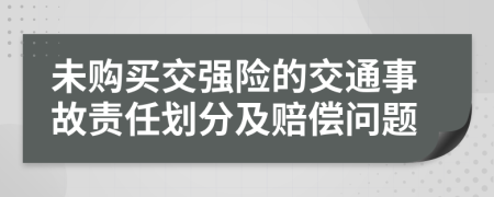 未购买交强险的交通事故责任划分及赔偿问题