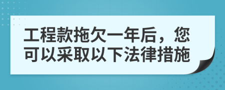 工程款拖欠一年后，您可以采取以下法律措施