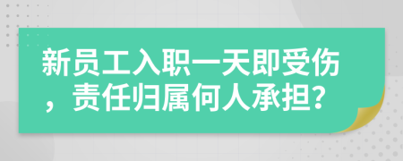 新员工入职一天即受伤，责任归属何人承担？