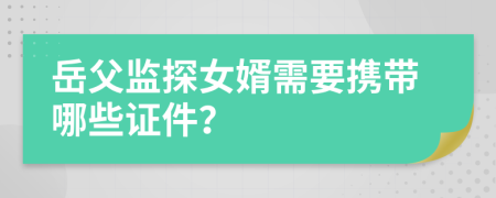 岳父监探女婿需要携带哪些证件？