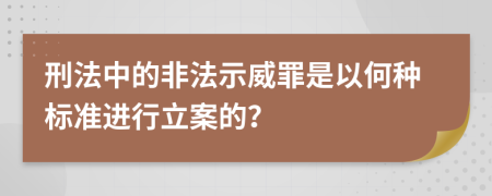 刑法中的非法示威罪是以何种标准进行立案的？
