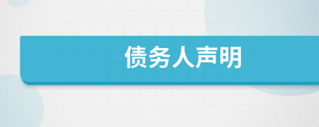 债务人声明