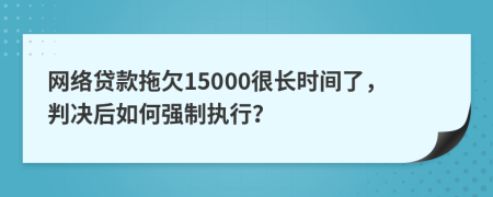 网络贷款拖欠15000很长时间了，判决后如何强制执行？