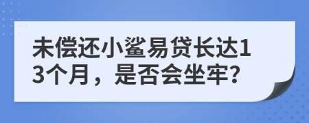 未偿还小鲨易贷长达13个月，是否会坐牢？