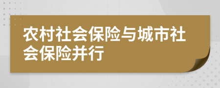 农村社会保险与城市社会保险并行