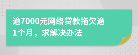 逾7000元网络贷款拖欠逾1个月，求解决办法