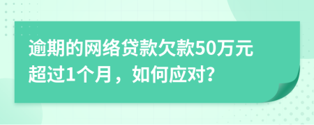 逾期的网络贷款欠款50万元超过1个月，如何应对？