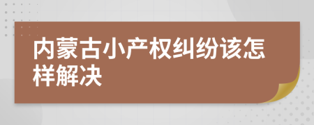内蒙古小产权纠纷该怎样解决