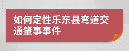 如何定性乐东县弯道交通肇事事件