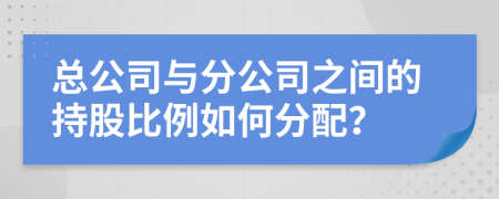 总公司与分公司之间的持股比例如何分配？