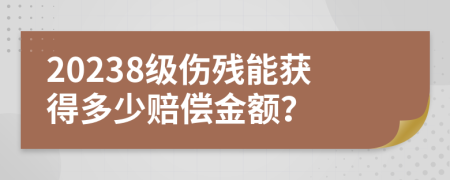 20238级伤残能获得多少赔偿金额？