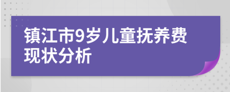 镇江市9岁儿童抚养费现状分析