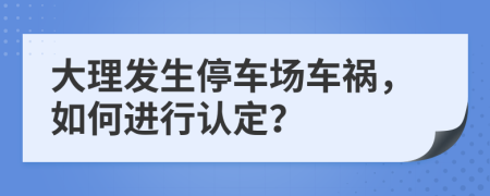 大理发生停车场车祸，如何进行认定？