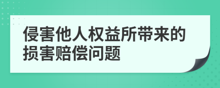 侵害他人权益所带来的损害赔偿问题