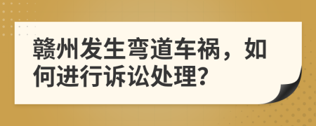 赣州发生弯道车祸，如何进行诉讼处理？