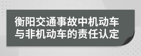 衡阳交通事故中机动车与非机动车的责任认定