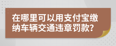 在哪里可以用支付宝缴纳车辆交通违章罚款？