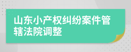 山东小产权纠纷案件管辖法院调整