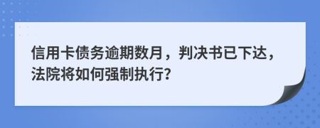 信用卡债务逾期数月，判决书已下达，法院将如何强制执行？