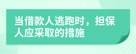 当借款人逃跑时，担保人应采取的措施