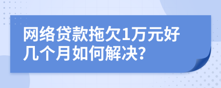 网络贷款拖欠1万元好几个月如何解决？