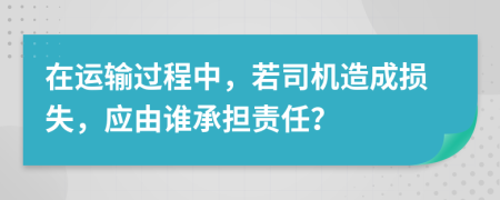 在运输过程中，若司机造成损失，应由谁承担责任？