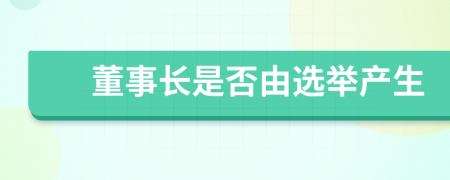 董事长是否由选举产生
