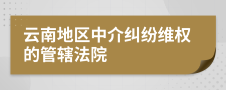 云南地区中介纠纷维权的管辖法院