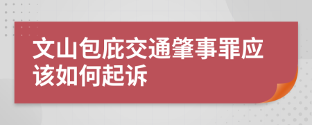 文山包庇交通肇事罪应该如何起诉