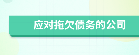 应对拖欠债务的公司