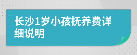 长沙1岁小孩抚养费详细说明