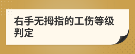右手无拇指的工伤等级判定