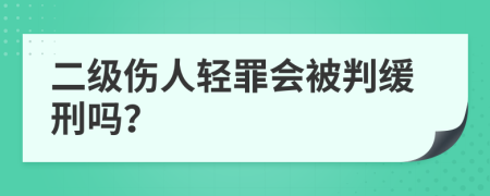 二级伤人轻罪会被判缓刑吗？