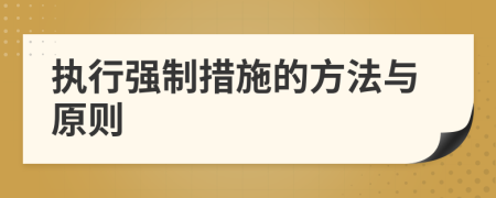 执行强制措施的方法与原则
